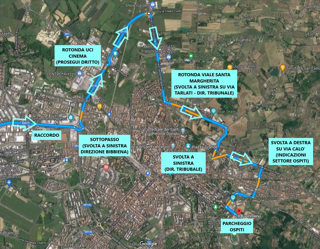 Arezzo Fiorentina info per raggiungere l impianto