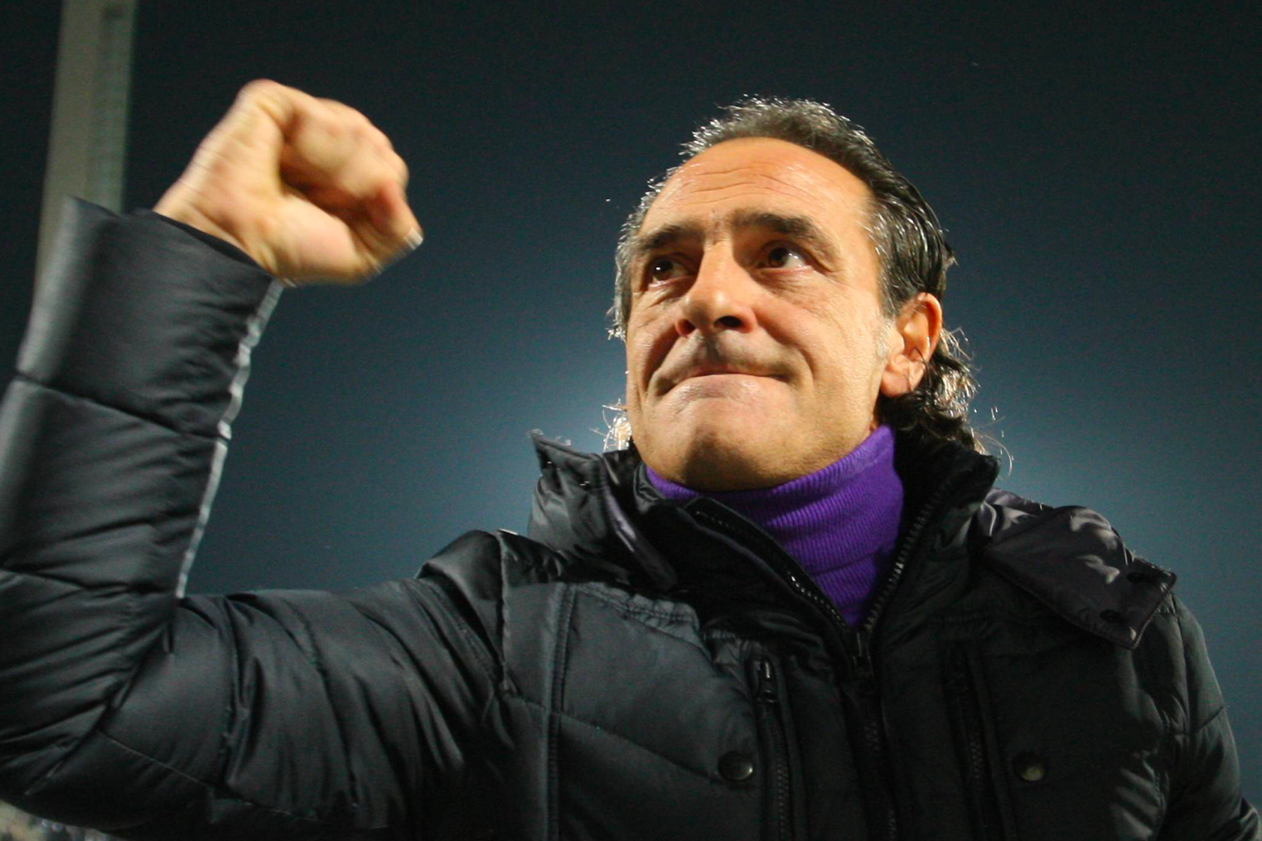 Genoas Head Coach Cesare Prandelli Gestures Editorial Stock Photo